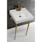 Fauceture KVPB2018W47 20-Inch Console Sink with Brass Legs, Brushed Brass KVPB2018W47 - alternate 2